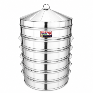STAINLESS STEEL 5-TIER STEAM POT WITH COVER ; 5层钢蒸笼 (带盖)