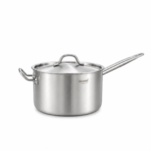 STAINLESS STEEL SANDWICHED BOTTOM SAUCE POT W/ HELPER HANDLE ; 白钢复合底柄耳高身汁锅
