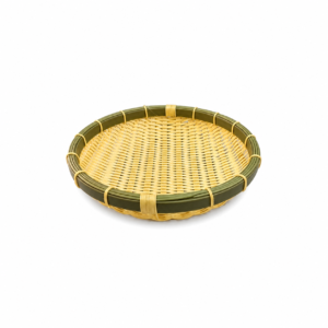 RATTAN RD. BAMBOO BASKET ; 防藤 圆竹篮