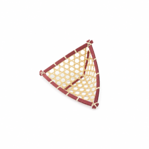 TRANGLE  SHARP BAMBOO BASKET ; 三角形尖底竹料理蓝