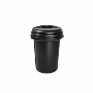 FIBRE BLACK DUSTBIN ; 黑色纤维垃圾桶