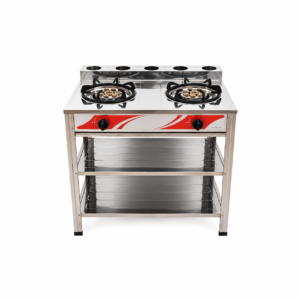 HOMELUX STAINLESS STEEL RACK DOUBLE BURNER ; HOMELUX 不锈钢双头炉架