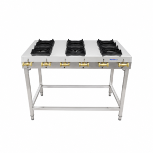 COMMERCIAL 6-BURNER SEAFOOD COOKER ; 商用6头海鲜燃气炉