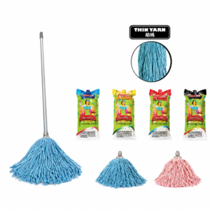 DOUBLE LOCKING COLOR COTTON MOP ; 双锁彩色棉线拖把
