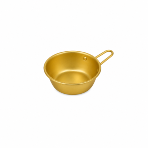 GOLD ALUMINUM SINLGE HANDLE BOWL ; 铝金色单柄米酒碗