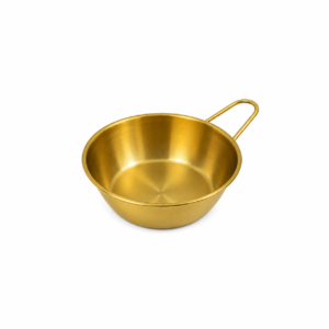 S/S GOLD SINGLE HANDLE BOWL ; 金色不锈钢单柄米酒碗