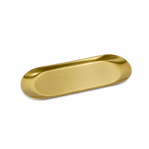 S/S GOLD OVAL PLATE ; 金色不锈钢椭圆碟