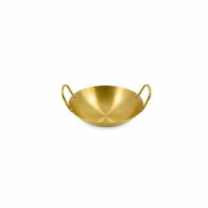 S/S GOLD DOUBLE EAR WOK ; 不锈钢金色双耳镬仔