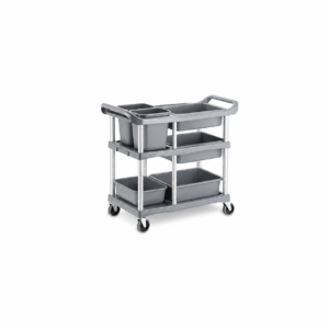 3 TIER PLASTIC COLLECTOR TROLLEY ; 三层塑料收集推车