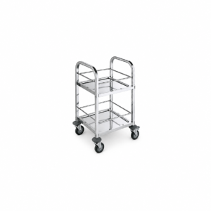 STAINLESS STEEL 2 TIER SQUARE BEVEARGE CART ; 不锈钢双层方形饮料推车