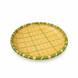 ROUND BAMBOO PLATE ; 圆竹编盘