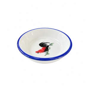 BLUE LINE VINTAGE ROOSTER SAUCE DISH ; 青瓷公鸡汉碟