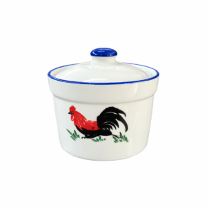 BLUE LINE VINTAGE ROOSTER STEW CUP ; 青瓷公鸡炖盅