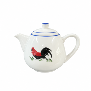 BLUE LINE VINTAGE ROOSTER TEAPOT ; 青瓷公鸡茶壶