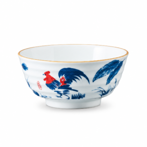 BROWN RIM ROOSTER BOWL ; 棕边鸡公碗