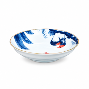 BROWN RIM ROOSTER PLATE ; 棕边鸡公碟