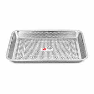 STAINLESS STEEL RECTANGULAR PERFORATED TRAY ; 不锈钢长方形冲孔托盘