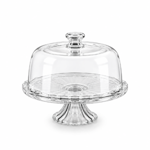 ROUND GLASS FOOD TENT ; 圆蛋糕盘付玻璃罩