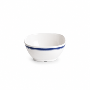BLUE LINE SQUARE BOWL ; 方碗 藍边
