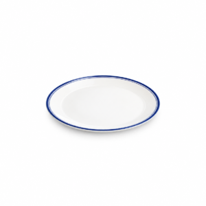 BLUE LINE RIM PLATE ; 浅式盘 藍边