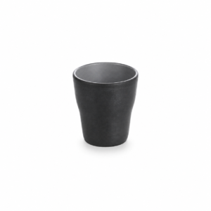 BLACK BASE/GREY TEA CUP ; 双色圆杯子 灰黑岩