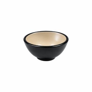 BLACK BASE/BROWN RICE BOWL ; 棕黑双色圆饭碗