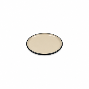 BLACK BASE/BROWN ROUND PLATE ; 棕黑双色圆碟