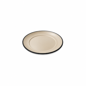 BLACK BASE/BROWN ROUND RIM PLATE ; 棕黑双色圆边餐盘