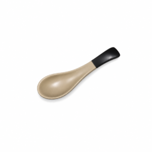 BLACK BASE/BROWN SOUP SPOON ; 棕黑双色汤勺