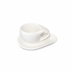 COFFEE CUP & SAUCE ; 歪形咖啡杯碟