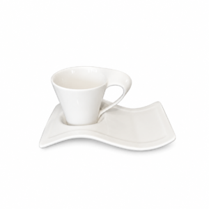 COFFEE CUP & SAUCER ; 波浪咖啡杯碟