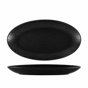 POR. BASALT OVAL PLATE ; 黑岩石椭圆盘
