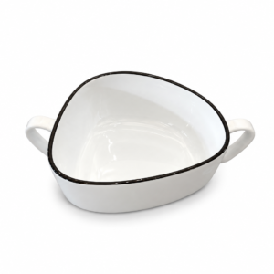 DOUBLE HANDLED BLACK RIM SOUP BOWL ; 单墨线双耳汤盅