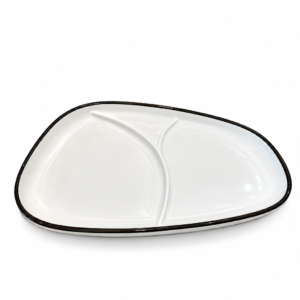 POR. BLACK RIM SAUCER PLATE ; 单墨线早餐碟