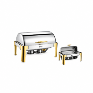 STAINLESS STEEL RECTANGULAR ROLL TOP CHAFING DISH ; 不锈钢长方形翻盖餐炉