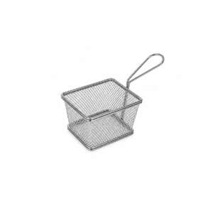 STAINLESS STEEL SQ.SERVING FRY BASKET ; 钢正方形薯条篮