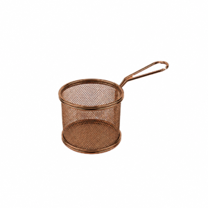 STAINLESS STEEL ROUND SERVING FRY BASKET ; 钢圆形薯条篮