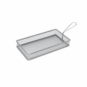 STAINLESS STEEL REC.SERVING FRY BASKET ; 钢长方形薯条篮
