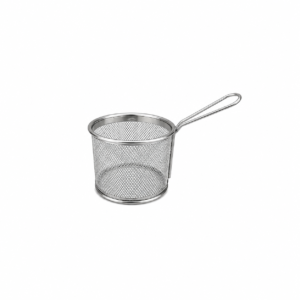 STAINLESS STEEL RD.SERVING FRY BASKET ; 钢柄圆形薯条篮