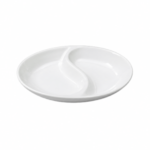 ME. OVAL 2 COMP. DISH ; 仿瓷椭圆双格味碟