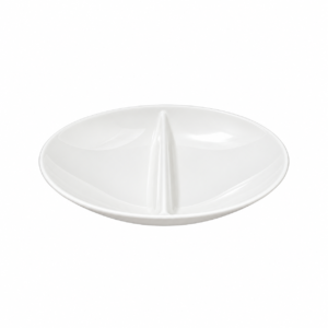 ME.2 COM. OVAL DEEP PLATE ; 仿瓷两格椭圆深盘
